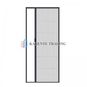 Aluminum Frame Plisse Mosquito Net Folding Sliding Door Polyester Pleated Mesh Retractable Window Fly Screen Door